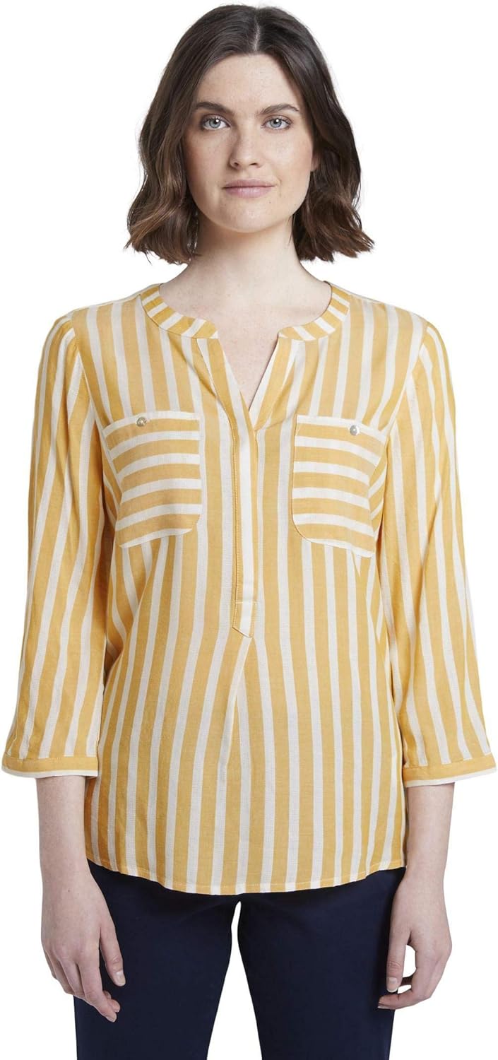 TOM TAILOR 1016190 bluzka w paski Kobiety, 26940 - Offwhite